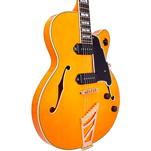 D'Angelico Excel Series 59 Hollow Body Electric Guitar With USA Seymour Duncan P-90s and Stairstep Tailpiece Viola - musicians--Friend