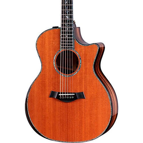 Taylor Custom Sinker Redwood-Black Limba Grand Auditorium Acoustic-Electric Guitar Natural - musicians--Friend