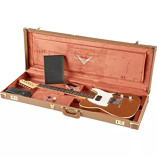 Fender Custom Shop 1963 Telecaster Custom Journeyman Relic Electric Guitar Masterbuilt by Paul Waller Aged Firemist Gold - musicians--Friend