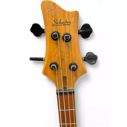 Used Schecter Guitar Research Stiletto-4 Natural Electric Bass Guitar Natural - musicians--Friend