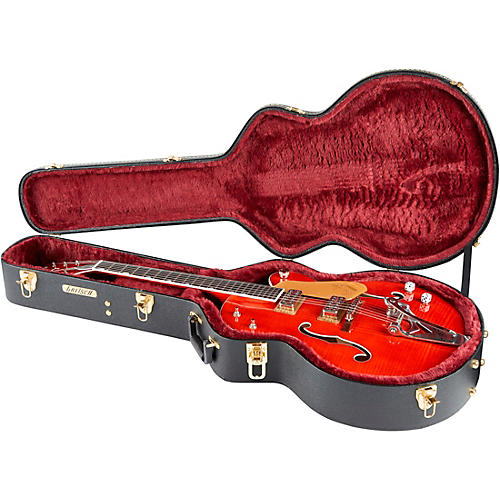 Gretsch Guitars G6120TFM-BSNV Brian Setzer Signature Nashville With Bigsby and Flame Maple Orange Stain - musicians--Friend