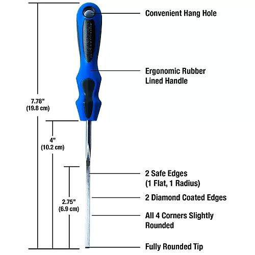 Music Nomad Diamond Coated Fret End Dressing File (E-File) - musicians--Friend