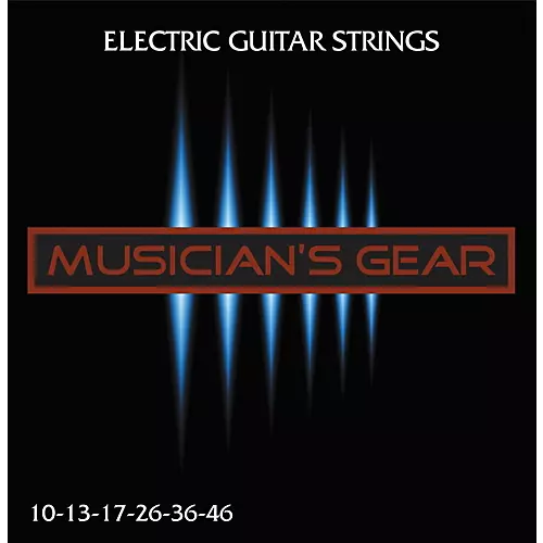 Musician's Gear Electric Nickel Plated Steel Guitar Strings 10-46 - 10-Pack - musicians--Friend