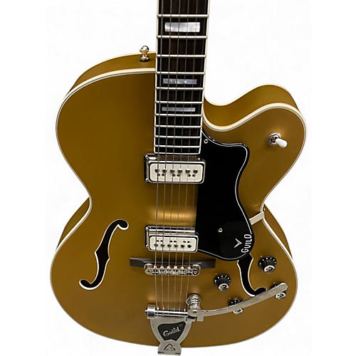 Used Guild X-175 MANHATTAN SPECIAL SATIN GOLD Hollow Body Electric Guitar SATIN GOLD - musicians--Friend