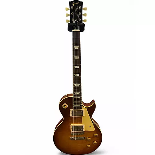 Used 2018 Gibson CUSTOM SHOP LES PAUL STANDARD  1960 REISSUE WILDWOOD SPEC Iced Tea Solid Body Electric Guitar Iced Tea - musicians--Friend
