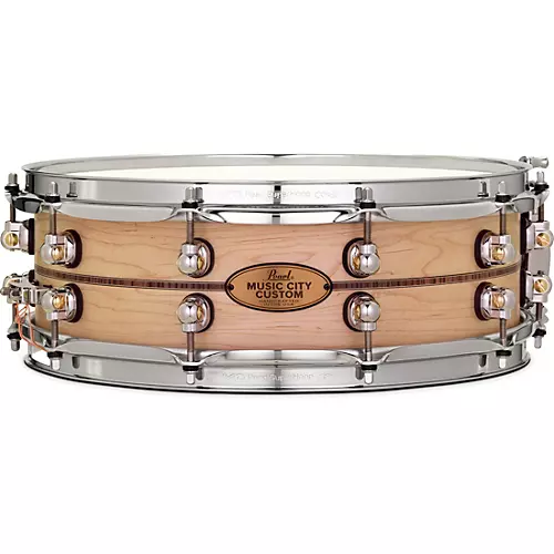 Pearl Music City Custom Solid Shell Snare Maple with Kingwood Center Inlay 14 x 5 in. - musicians--Friend