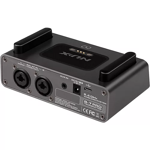 NUX B-7 Pro Professional 2.4GHz In Ear Monitoring Wireless System W/Clamp Black - musicians--Friend