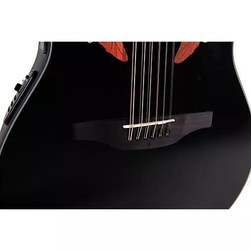 Ovation CE4412-5-G Celebrity Series Elite Mid-Depth 12-String Acoustic-Electric Guitar Black - musicians--Friend