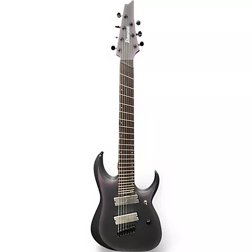 Used Ibanez RGA71AL Axion Label 7 String Black Aurora Burst Solid Body Electric Guitar Black Aurora Burst - musicians--Friend