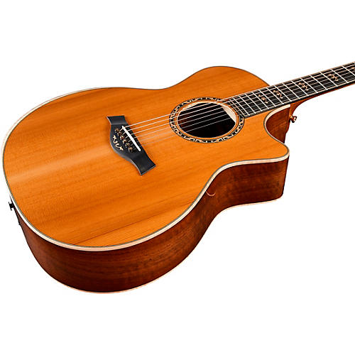 Taylor Custom Western Red Cedar-Grafted Walnut Grand Auditorium Acoustic-Electric Guitar Shaded Edge Burst - musicians--Friend