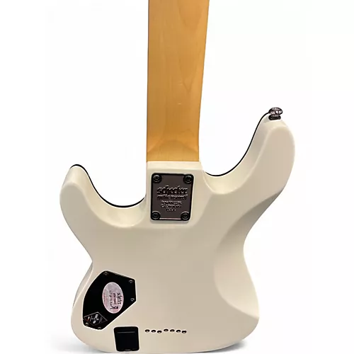 Used Schecter Guitar Research Demon 7 String White Solid Body Electric Guitar White - musicians--Friend