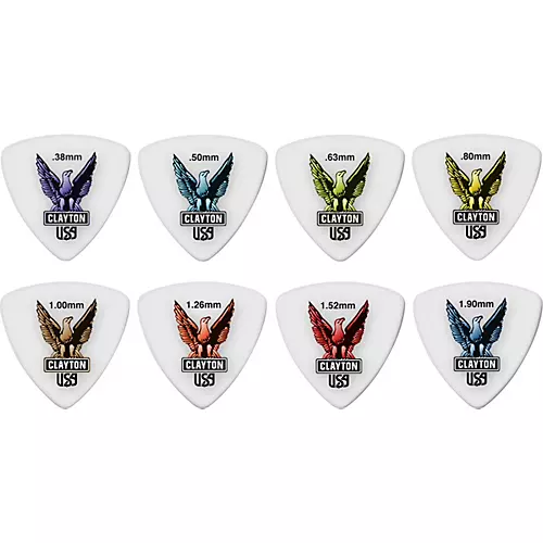 Clayton Acetal Rounded Triangle Guitar Picks 1.26 mm 1 Dozen - musicians--Friend