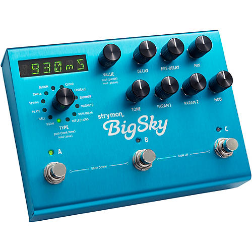 Strymon BigSky Reverberator Multi-Reverb Effects Pedal Blue - musicians--Friend