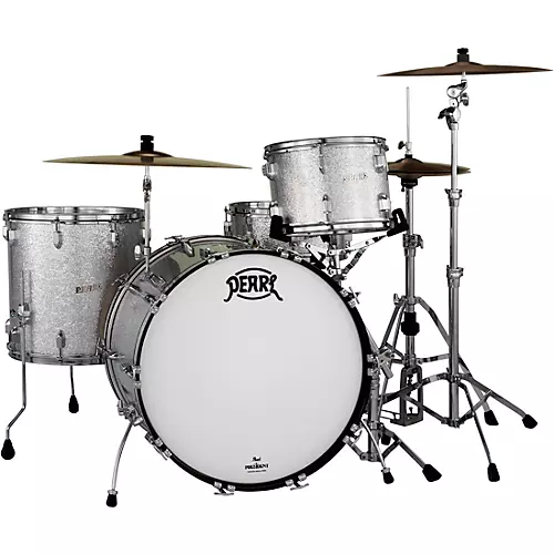 Pearl President Series Deluxe 3-Piece Shell Pack with 24 in. Bass Drum Silver Sparkle - musicians--Friend