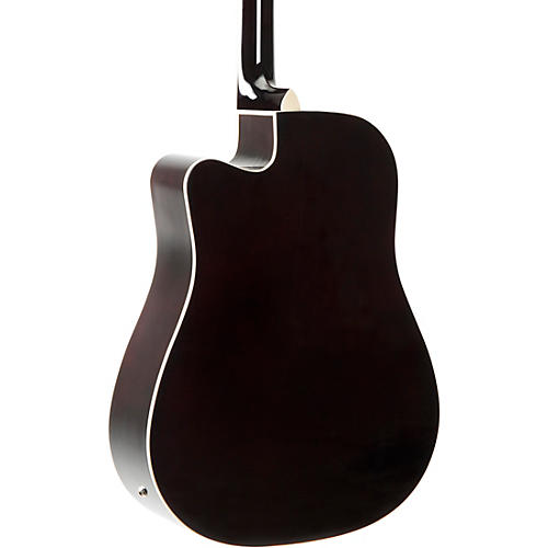 Rogue RA-110D-CE Dreadnought Cutaway Acoustic-Electric Guitar Black - musicians--Friend