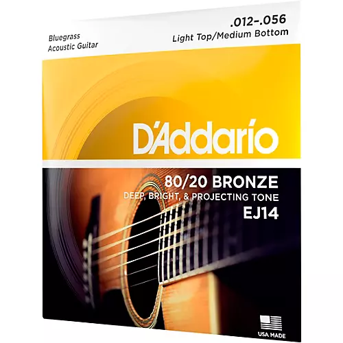 D'Addario EJ14 80/20 Bronze Bluegrass Medium Light Acoustic Guitar Strings - musicians--Friend