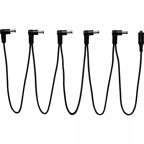Godlyke Power-All System C-5/R 5-Connector Right Angle Daisy Chain Cable Black - musicians--Friend