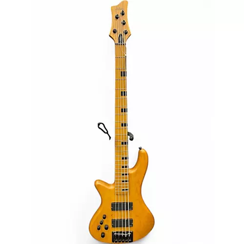 Used Schecter Guitar Research Stiletto 5 Session vintage natural Electric Bass Guitar vintage natural - musicians--Friend