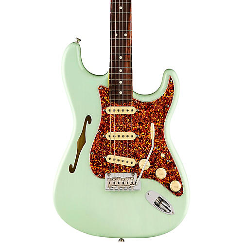 Fender American Professional II Stratocaster Thinline Limited-Edition Electric Guitar Transparent Shell Pink - musicians--Friend