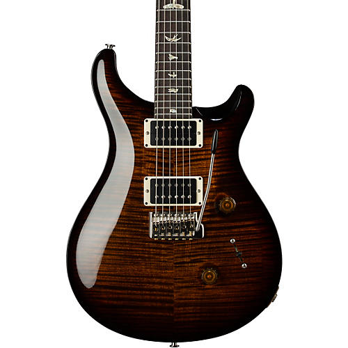 PRS Custom 24 Carved Figured Maple Top With Gen 3 Tremolo Solidbody Electric Guitar Black Gold Burst - musicians--Friend