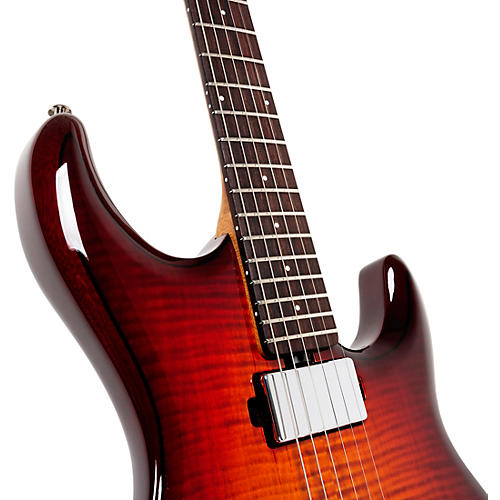 Ernie Ball Music Man Luke 4 HT Maple Top HH Electric Guitar After Burn - musicians--Friend