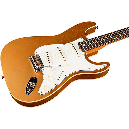 Fender Custom Shop Limited-Edition Double-Bound Stratocaster Journeyman Relic Electric Guitar Aged Sherwood Green Metallic - musicians--Friend