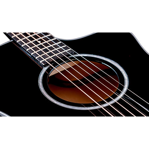 Taylor 214ce BLK Plus Grand Auditorium Acoustic-Electric Guitar Black - musicians--Friend