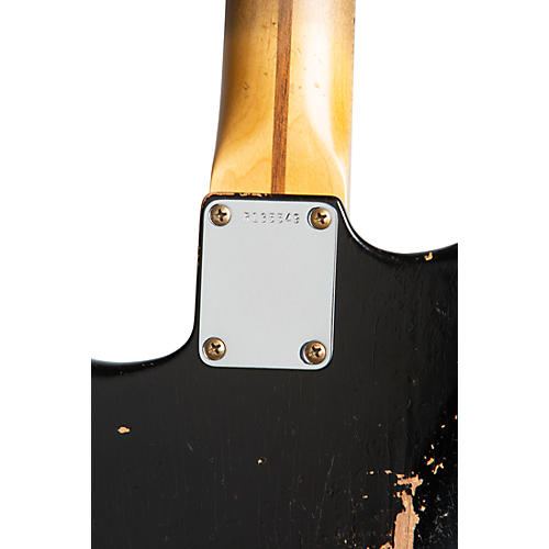 Fender Custom Shop 1958 Stratocaster Journeyman Relic Electric Guitar Masterbuilt by Todd Krause Black - musicians--Friend