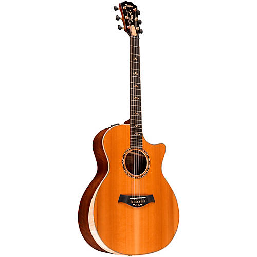 Taylor Custom Western Red Cedar-Grafted Walnut Grand Auditorium Acoustic-Electric Guitar Shaded Edge Burst - musicians--Friend