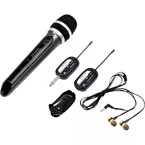 VocoPro SingAndHear-Quad All-In-One Wireless Microphone/Wireless In-Ear Receiver System, 900-927.2 902-928 MHz Black - musicians--Friend