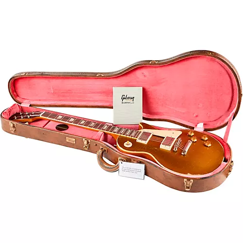 Gibson Custom Murphy Lab 1957 Les Paul Goldtop Reissue Ultra Heavy Aged Electric Guitar Double Gold - musicians--Friend