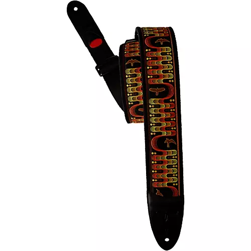 PRS Custom Jacquard Birds Wavelength Padded Guitar Strap Yellow 2.4 in. - musicians--Friend