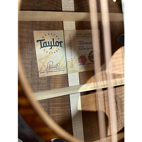 Used 2023 Taylor CUSTOM GA KOA MASTER GRADE Natural 12 String Acoustic Electric Guitar Natural - musicians--Friend