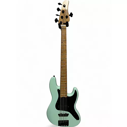 Used Schecter Guitar Research J5 Seafoam Green Electric Bass Guitar Seafoam Green - musicians--Friend