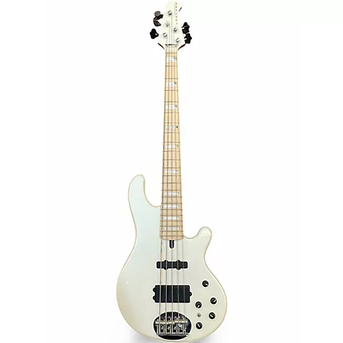 Used Lakland 55-02 Skyline Custom 5 String Pure White Electric Bass Guitar Pure White - musicians--Friend