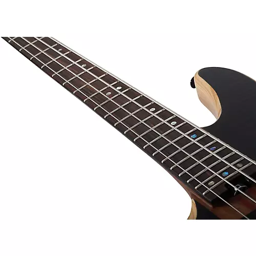Schecter Guitar Research Charles Berthoud CB-4 Left-Handed Electric Bass See Thru Black Satin - musicians--Friend