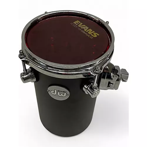 Used DW 6X10 DESIGN SERIES RATA TOM Black Drum Black 77 - musicians--Friend