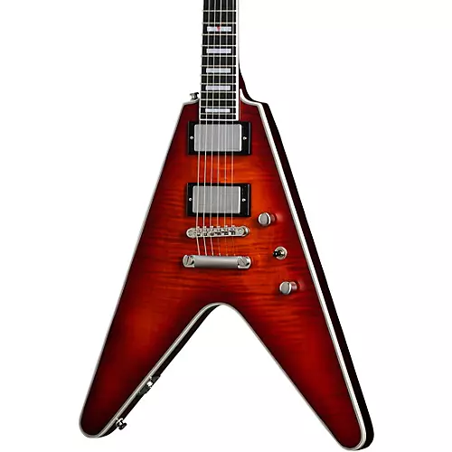 Epiphone Flying V Prophecy Electric Guitar Aged Jet Black Metallic - musicians--Friend