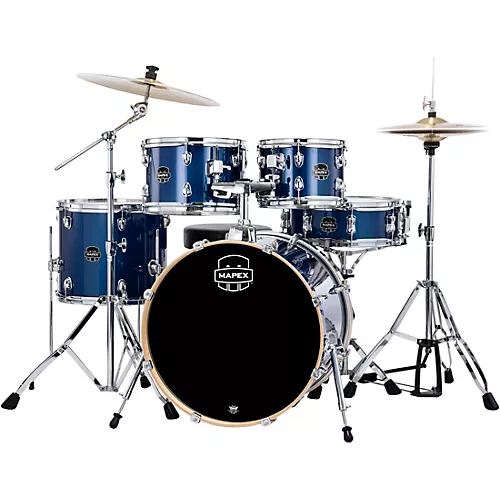 Mapex Venus 5-Piece Fusion Drum Set With Hardware and Cymbals Blue Sky Sparkle - musicians--Friend