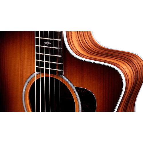 Taylor 214ce DLX Sunset Blvd Grand Auditorium Acoustic-Electric Guitar Sunset Edgeburst - musicians--Friend