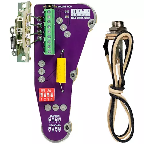 Mojotone Solderless Convertible Strat Guitar Wiring Harness With 500K Potentiometers - musicians--Friend