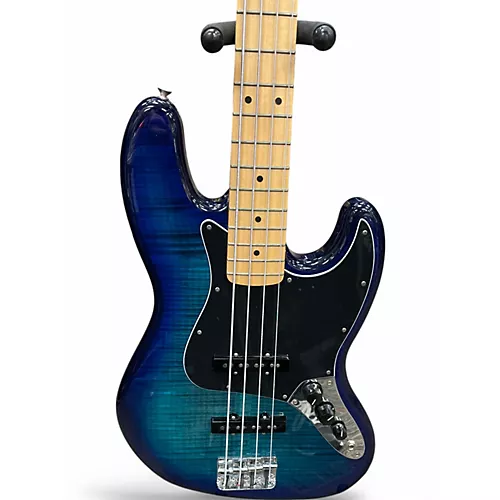 Used 2021 Fender Player Plus Jazz Bass Plus Top Blue Burst Electric Bass Guitar Blue Burst - musicians--Friend
