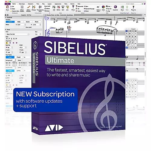 Avid Sibelius Ultimate NEW 1-Year Subscription with Updates + Support (Download) - musicians--Friend