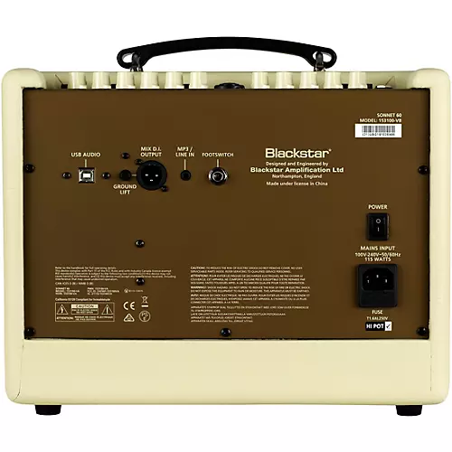 Blackstar Sonnet 60 60W 1x6.5 Acoustic Guitar Combo Amplifier Black - musicians--Friend