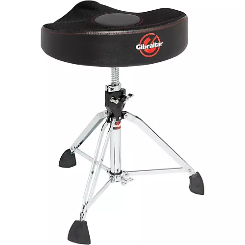 Gibraltar 9600 Series Two Tone Saddle Drum Throne Woven Black Oversized Motorcycle Seat - musicians--Friend