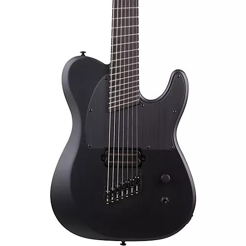 Schecter Guitar Research PT-7 MS Black Ops 7-String Electric Guitar Satin Black Open Pore - musicians--Friend