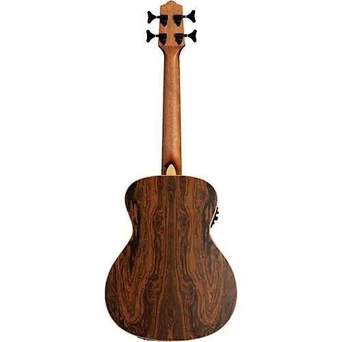Lanikai Figured Bocote Bass Ukulele Electric with Fishman Classica II Pickup and Tuner Natural - musicians--Friend