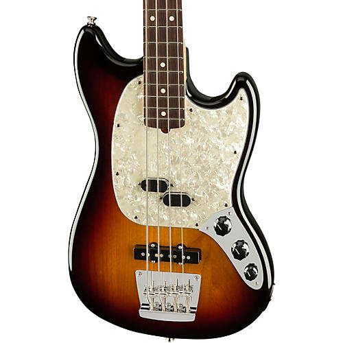Fender American Performer Mustang Bass Rosewood Fingerboard Satin Seafoam Green - musicians--Friend