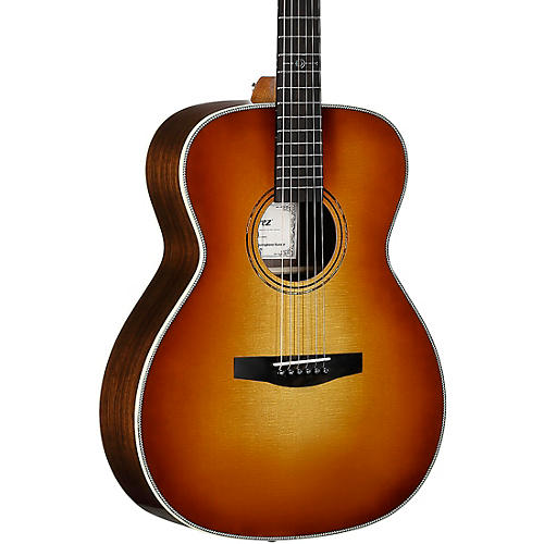 Alvarez LF70e Herringbone Laureate Series Folk-OM Acoustic-Electric Guitar Blacktop - musicians--Friend
