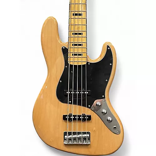 Used Squier Jazz Bass 5 String Maple Electric Bass Guitar Maple - musicians--Friend